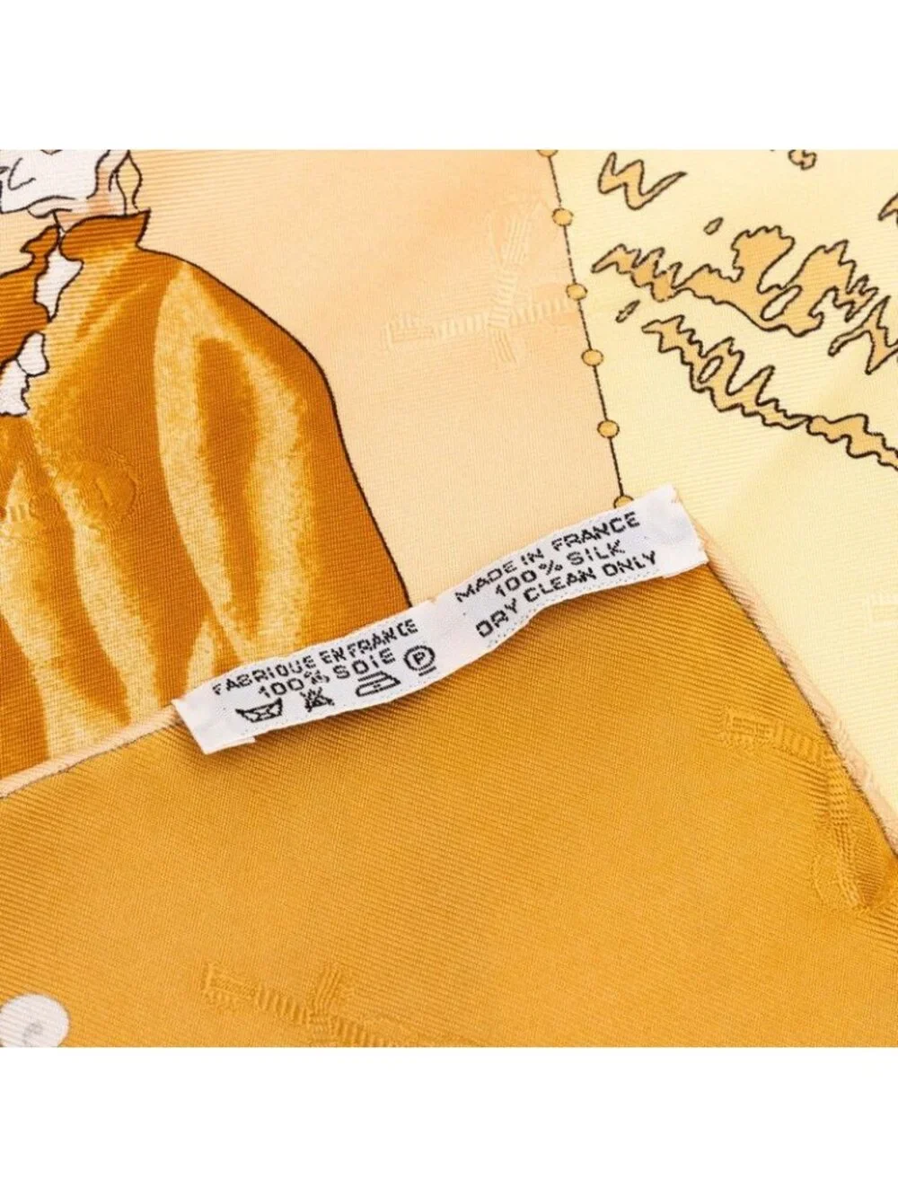 Hermes Carre 90 le Carnaval de Venise Scarf Beige Silk